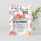 Invitation à une écrevisse bouillante (Debout devant)