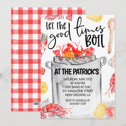 Invitation à une écrevisse bouillante (Devant / Derrière)