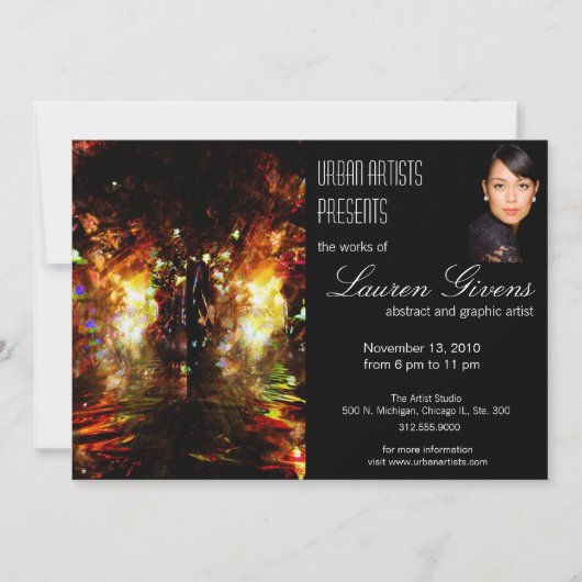 invitation à une exposition artistique avec arrièr (Devant)