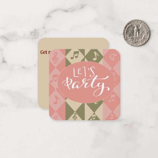 Invitation à une fête (Devant/Arrière en situation)