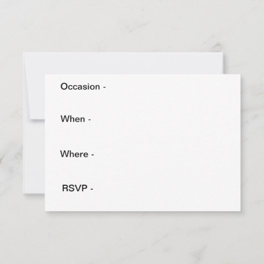 Invitation à une fête (Dos)