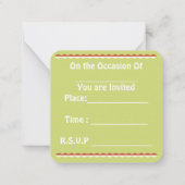 Invitation à une fête (Dos)