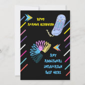 Invitation à une fête 80 rétro célébration décenni (Dos)