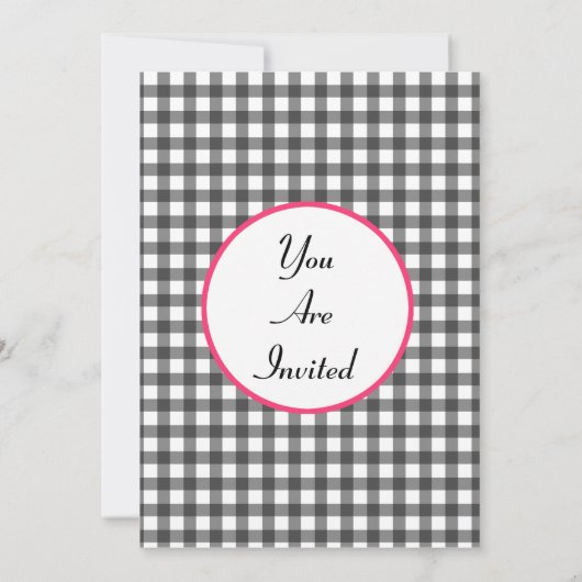 invitation à une fête à carreaux (Dos)