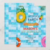 Invitation à une fête à la piscine (Devant / Derrière)