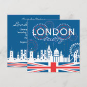 Invitation à une fête à Londres (Devant / Derrière)