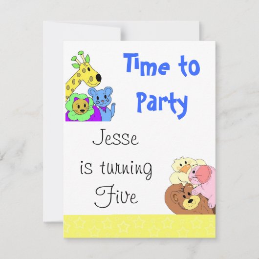 Invitation à une fête amusante (Devant)