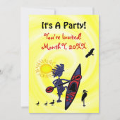 Invitation à une fête amusante sur les oiseaux en (Devant)