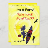 Invitation à une fête amusante sur les oiseaux en (Devant / Derrière)