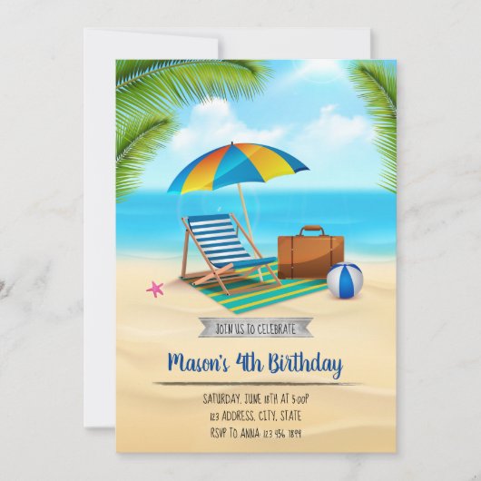 Invitation à une fête au bord de la mer (Devant)
