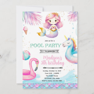 Invitation à une fête au bord de la piscine de lic