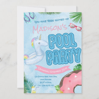 Invitation à une fête au bord de la piscine, Fête