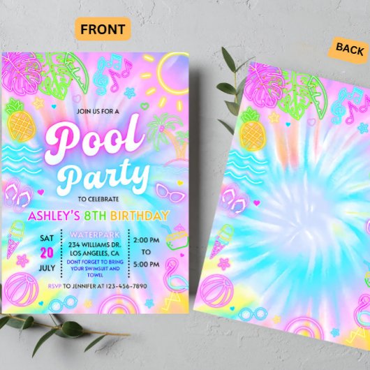 Invitation à une fête au bord de la piscine, Fête 