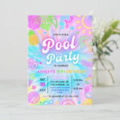 Invitation à une fête au bord de la piscine, Fête  (Debout devant)