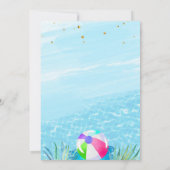 Invitation à une Fête au bord de la Piscine Fête t (Dos)