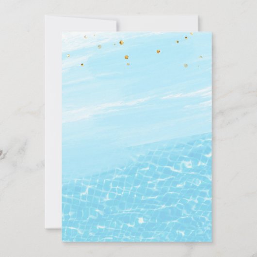 Invitation à une fête au bord de la piscine Fête t (Dos)