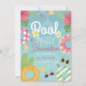 Invitation à une fête au bord de la piscine, Invit (Devant)