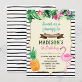 Invitation à une fête aussi douce qu'un ananas (Devant / Derrière)