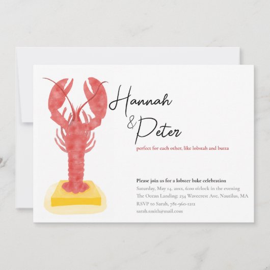 Invitation à une fête aux homards (Devant)