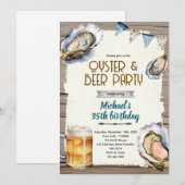 Invitation à une fête aux huîtres et à la bière (Devant / Derrière)