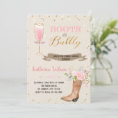 Invitation à une fête avec bottes et bulles (Debout devant)