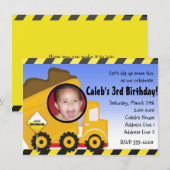 Invitation à une fête avec photo de camion de chan (Devant / Derrière)