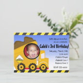 Invitation à une fête avec photo de camion de chan (Debout devant)