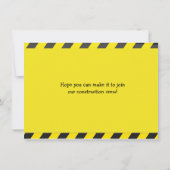 Invitation à une fête avec photo de camion de chan (Dos)