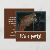 Invitation à une fête avec un cheval qui brait (Devant / Derrière)
