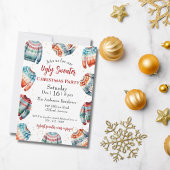 Invitation à une fête avec un pull de Noël laid