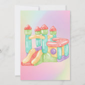 Invitation à une fête avec une maison gonflable ar (Dos)