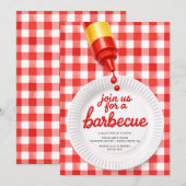 Invitation à une fête barbecue (Devant / Derrière)