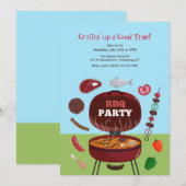 Invitation à une fête BBQ (Devant / Derrière)