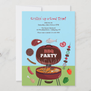 Invitation à une fête BBQ