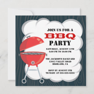 Invitation à une fête BBQ