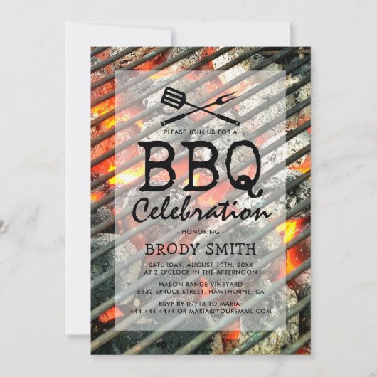 Invitation à une fête BBQ dans le jardin (Devant)