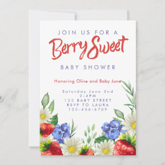 Invitation à une fête Berry Sweet