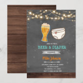 Invitation à une fête bière et couche (Devant / Derrière)