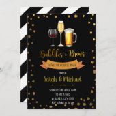 Invitation à une fête bulles et bière (Devant / Derrière)