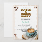 Invitation à une fête café et livre (Devant / Derrière)