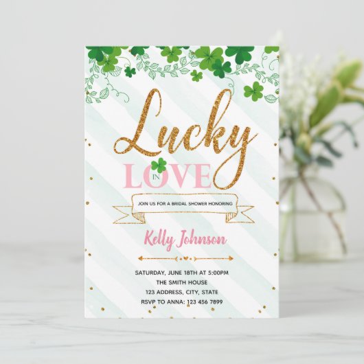 Invitation à une fête chanceuse en amour (Debout devant)