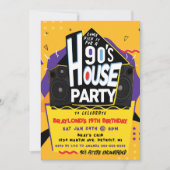 Invitation à une fête chez soi des années 90 (Devant)