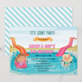 Invitation à une fête conjointe de fille de Waters (Devant / Derrière)
