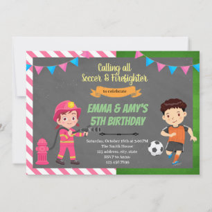 Invitation à une fête conjointe de football et de 