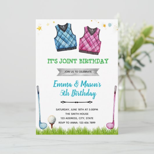 Invitation à une fête conjointe de golf (Debout devant)