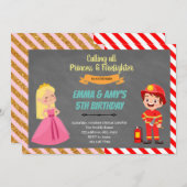 Invitation à une fête conjointe de princesse et de (Devant / Derrière)