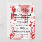 Invitation à une fête costumée Halloween avec écla (Devant)