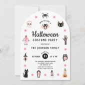 Invitation à une fête costumée Halloween mignonne (Devant)
