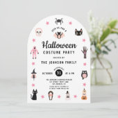 Invitation à une fête costumée Halloween mignonne (Debout devant)