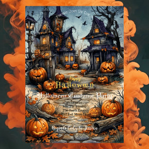 Invitation à une fête costumée Halloween Villa h